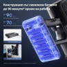 Aspirator vertical 3-în-1 JIMMY JV10 Pro Aqua, 800 W, 0,6 l, 90 min, curățare uscată/umedă + lustruire, 4 moduri, senzor de praf, reglare automată a puterii, alb/negru