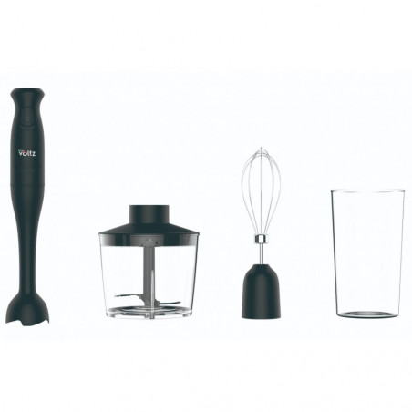 Set blender manual, tocator si mixer 3in1 Oliver Voltz OV51112PC, 250 W, 0,7 l, Negru