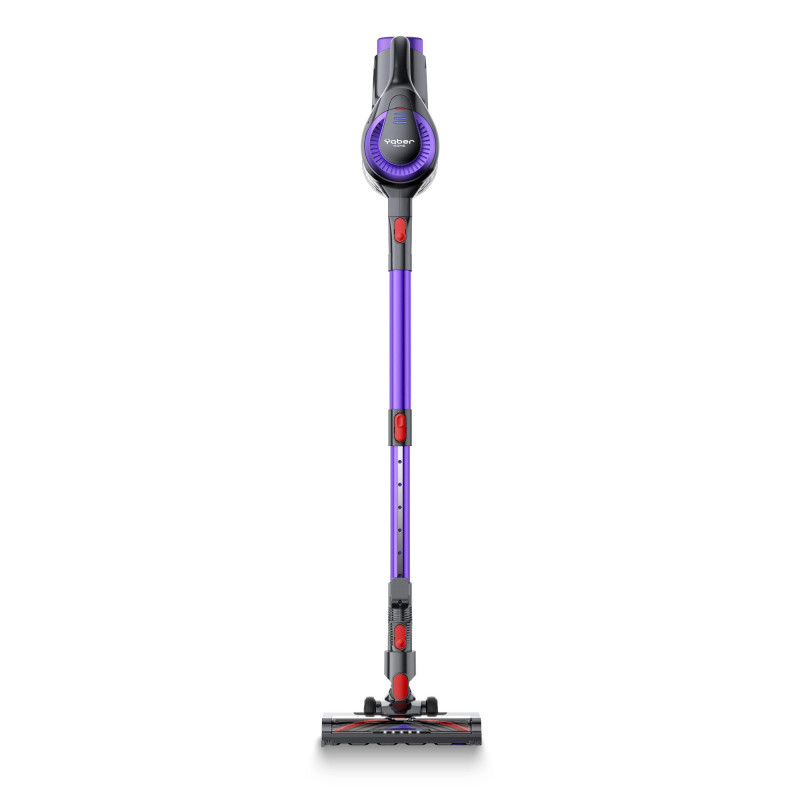 Aspirator vertical Yaber L10, 170 W, 0,6 l, 80 000 rpm, 35 min, 2 trepte de putere, Filtru HEPA, Iluminare LED a periei, Violet/Gri