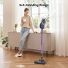 Aspirator vertical Yaber L10, 170 W, 0,6 l, 80 000 rpm, 35 min, 2 trepte de putere, Filtru HEPA, Iluminare LED a periei, Violet/Gri