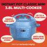 Multicooker Instant Pot Classic Mini 140800701, 800 W, 3,8 l, 7 programe, butoane „Favorite”, ecran LCD, oțel inoxidabil, albastru