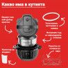 Multicooker Instant Pot Classic Mini 140800701, 800 W, 3,8 l, 7 programe, butoane „Favorite”, ecran LCD, oțel inoxidabil, albastru