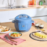 Multicooker Instant Pot Classic Mini 140800701, 800 W, 3,8 l, 7 programe, butoane „Favorite”, ecran LCD, oțel inoxidabil, albastru