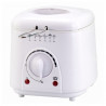 Friteuză Elite EDFF-1288W, 950 W, 1 litru, până la 190 °C, capac transparent, picioare antiderapante, alb
