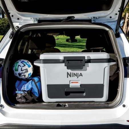 Lada frigorifica Ninja FrostVault FB151EUWH, 47 l, Pasiva, 80 doze, Pastreaza gheata pana la 6 zile, Compartiment uscat, Alba