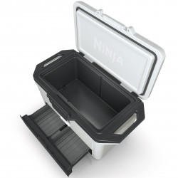 Lada frigorifica Ninja FrostVault FB151EUWH, 47 l, Pasiva, 80 doze, Pastreaza gheata pana la 6 zile, Compartiment uscat, Alba