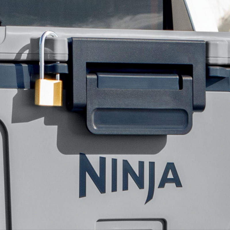 Cutie frigorifică Ninja FrostVault FB230EUGY, 28 l, pasivă, 48 de cutii, păstrează gheața până la 5 zile, compartiment uscat, roți, gri