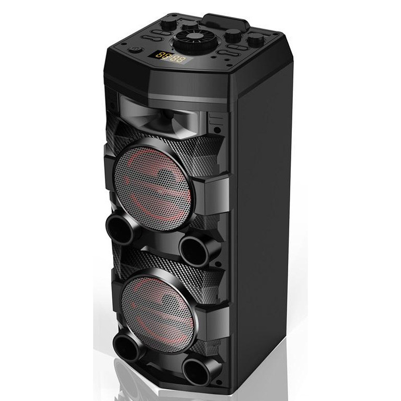La mâna a doua: Sistem audio Finlux FBS-65X30, 60 W, ecran LCD, telecomandă, USB, FM, AUX, Bluetooth, microfon, negru