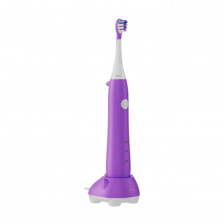 Perie de dinți electrică cu sunet AENO DB9 ADB0009V, 19 200 de vibrații/min, Pentru copii, DuPont™, Cronometru, 4 moduri, 45 de zile cu o singură încărcare, IPX7, Violet