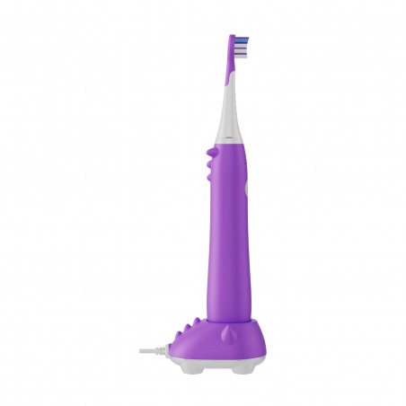 Perie de dinți electrică cu sunet AENO DB9 ADB0009V, 19 200 de vibrații/min, Pentru copii, DuPont™, Cronometru, 4 moduri, 45 de zile cu o singură încărcare, IPX7, Violet