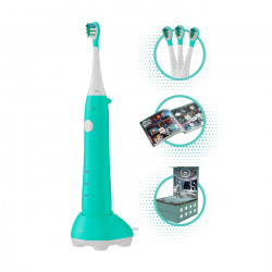 Perie de dinți electrică cu sunet AENO DB9 ADB0009M, 19 200 de vibrații/min, pentru copii, DuPont™, cronometru, 4 moduri, 45 de zile cu o singură încărcare, IPX7, mentă