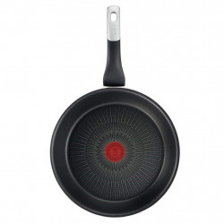 La mâna a doua: Tiga Tefal G2550572, 26 cm, Thermo-Spot, acoperire antiaderentă din titan X6, pentru plite cu inducție, negru