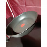 La mâna a doua: Tiga Tefal G2550572, 26 cm, Thermo-Spot, acoperire antiaderentă din titan X6, pentru plite cu inducție, negru