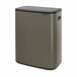 Coș de gunoi Brabantia Bo Touch 1001271, 2x30 l, deschidere lină și silențioasă, deschidere largă, gri închis