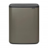 Coș de gunoi Brabantia Bo Touch 1001271, 2x30 l, deschidere lină și silențioasă, deschidere largă, gri închis