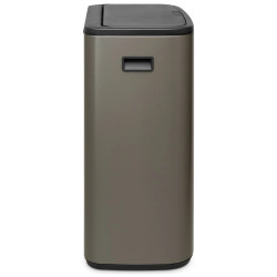 Coș de gunoi Brabantia Bo Touch 1001271, 2x30 l, deschidere lină și silențioasă, deschidere largă, gri închis