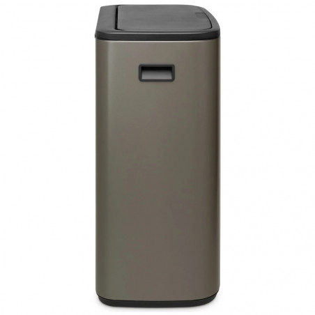 Coș de gunoi Brabantia Bo Touch 1001271, 2x30 l, deschidere lină și silențioasă, deschidere largă, gri închis