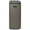 Coș de gunoi Brabantia Bo Touch 1001271, 2x30 l, deschidere lină și silențioasă, deschidere largă, gri închis