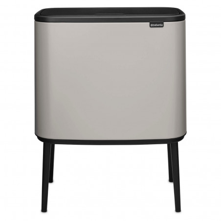 Coș de gunoi Brabantia Bo Touch 1010451, 36 l, deschidere lină și silențioasă, deschidere largă, gri deschis