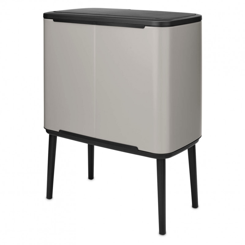 Coș de gunoi Brabantia Bo Touch 1010451, 36 l, deschidere lină și silențioasă, deschidere largă, gri deschis