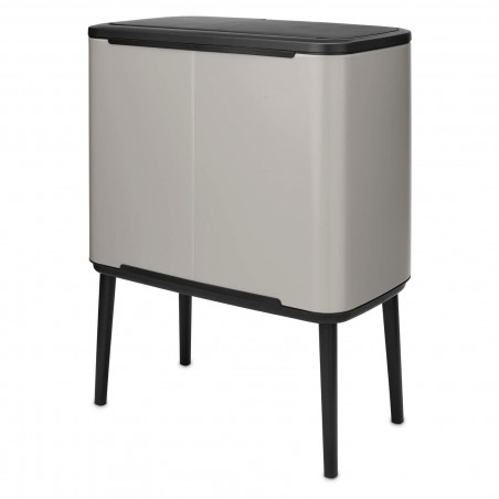 Coș de gunoi Brabantia Bo Touch 1010451, 36 l, deschidere lină și silențioasă, deschidere largă, gri deschis