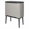 Coș de gunoi Brabantia Bo Touch 1010451, 36 l, deschidere lină și silențioasă, deschidere largă, gri deschis