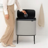 Coș de gunoi Brabantia Bo Touch 1010451, 36 l, deschidere lină și silențioasă, deschidere largă, gri deschis