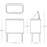 Coș de gunoi Brabantia Bo Touch 1010451, 36 l, deschidere lină și silențioasă, deschidere largă, gri deschis