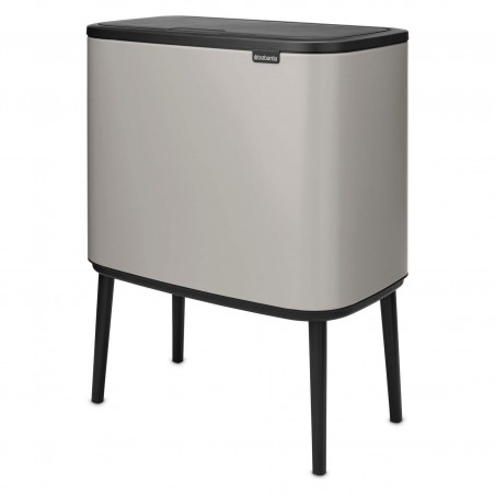 Coș de gunoi Brabantia Bo Touch 1010451, 36 l, deschidere lină și silențioasă, deschidere largă, gri deschis