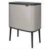 Coș de gunoi Brabantia Bo Touch 1010451, 36 l, deschidere lină și silențioasă, deschidere largă, gri deschis