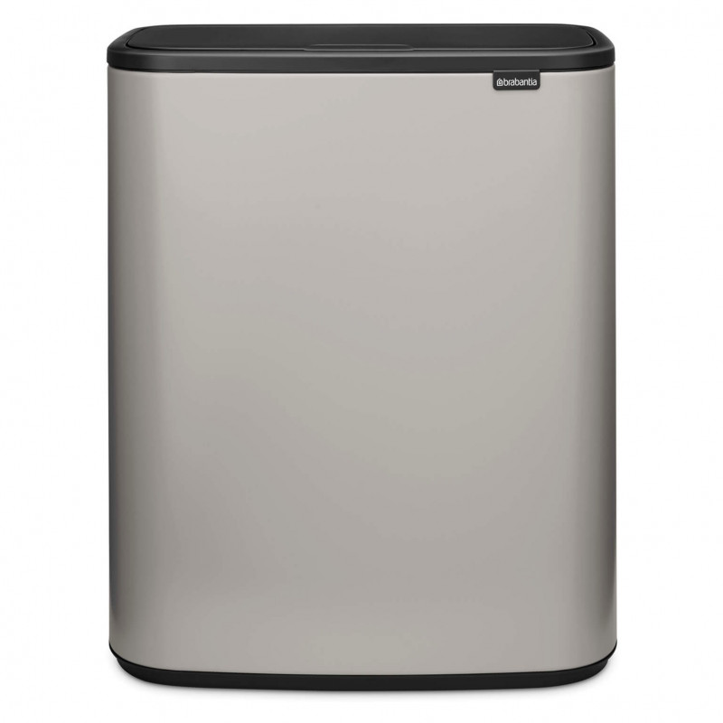 Coș de gunoi Brabantia Bo Touch 1010455, 60 l, deschidere lină și silențioasă, deschidere largă, gri deschis