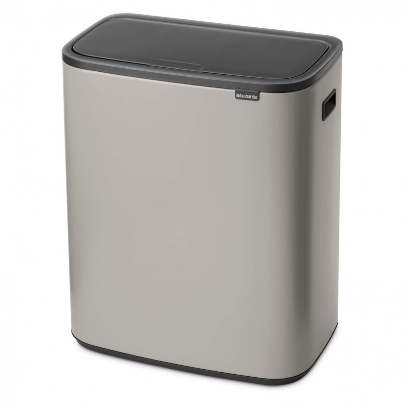 Coș de gunoi Brabantia Bo Touch 1010455, 60 l, deschidere lină și silențioasă, deschidere largă, gri deschis