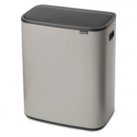 Coș de gunoi Brabantia Bo Touch 1010455, 60 l, deschidere lină și silențioasă, deschidere largă, gri deschis