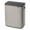 Coș de gunoi Brabantia Bo Touch 1010455, 60 l, deschidere lină și silențioasă, deschidere largă, gri deschis