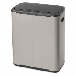 Coș de gunoi Brabantia Bo Touch 1010455, 60 l, deschidere lină și silențioasă, deschidere largă, gri deschis