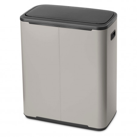 Coș de gunoi Brabantia Bo Touch 1010455, 60 l, deschidere lină și silențioasă, deschidere largă, gri deschis