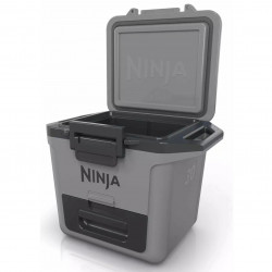 Lada frigorifica Ninja FrostVault FB131EUGY, 28 l, Pasiva, 48 doze, Pastreaza gheata pana la 5 zile, Compartiment uscat, Gri