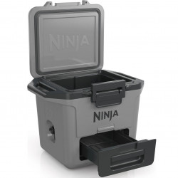 Lada frigorifica Ninja FrostVault FB131EUGY, 28 l, Pasiva, 48 doze, Pastreaza gheata pana la 5 zile, Compartiment uscat, Gri
