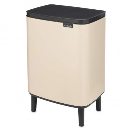 Coș de gunoi Brabantia Bo Small Hi 1010462, 12 l, deschidere lină și silențioasă, bază antiderapantă, bej