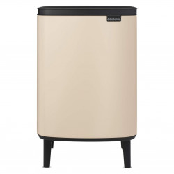 Coș de gunoi Brabantia Bo Small Hi 1010462, 12 l, deschidere lină și silențioasă, bază antiderapantă, bej