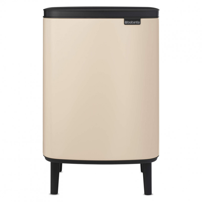 Coș de gunoi Brabantia Bo Small Hi 1010462, 12 l, deschidere lină și silențioasă, bază antiderapantă, bej