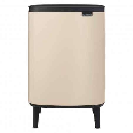 Coș de gunoi Brabantia Bo Small Hi 1010462, 12 l, deschidere lină și silențioasă, bază antiderapantă, bej
