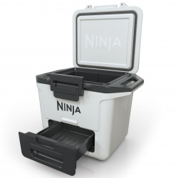 Lada frigorifica Ninja FrostVault FB131EUWH, 28 l, Pasiva, 48 doze, Pastreaza gheata pana la 5 zile, Compartiment uscat, Alb