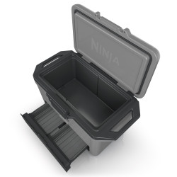 Lada frigorifica Ninja FrostVault FB151EUGY, 47 l, Pasiva, 80 doze, Pastreaza gheata pana la 6 zile, Compartiment uscat, Gri