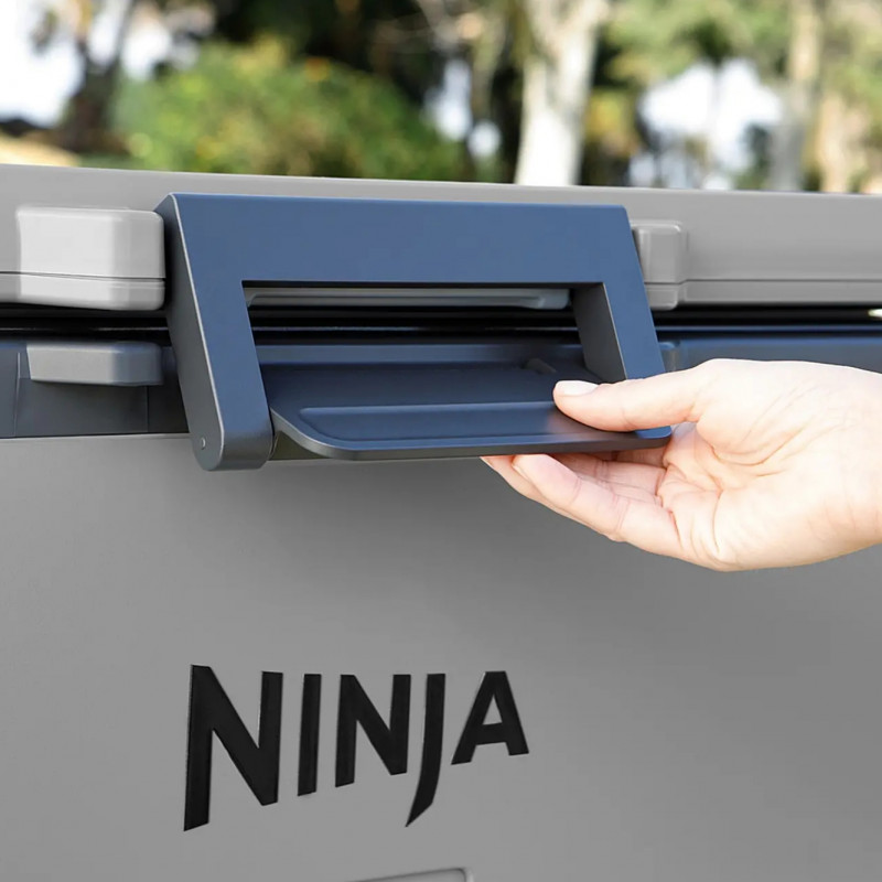 Lada frigorifica Ninja FrostVault FB151EUGY, 47 l, Pasiva, 80 doze, Pastreaza gheata pana la 6 zile, Compartiment uscat, Gri