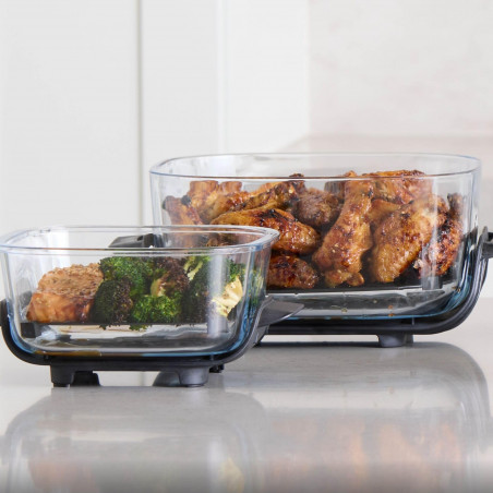 Friteuză cu aer cald 4-în-1 Ninja CRISPi FN102EU, 1700 W, 3,8 + 1,4 l, 70-185 °C, TempWare, plăci ceramice, fără PFAS, design portabil, alb