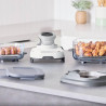 Friteuză cu aer cald 4-în-1 Ninja CRISPi FN102EU, 1700 W, 3,8 + 1,4 l, 70-185 °C, TempWare, plăci ceramice, fără PFAS, design portabil, alb