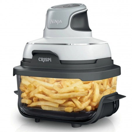 Friteuză cu aer cald 4-în-1 Ninja CRISPi FN102EU, 1700 W, 3,8 + 1,4 l, 70-185 °C, TempWare, plăci ceramice, fără PFAS, design portabil, alb