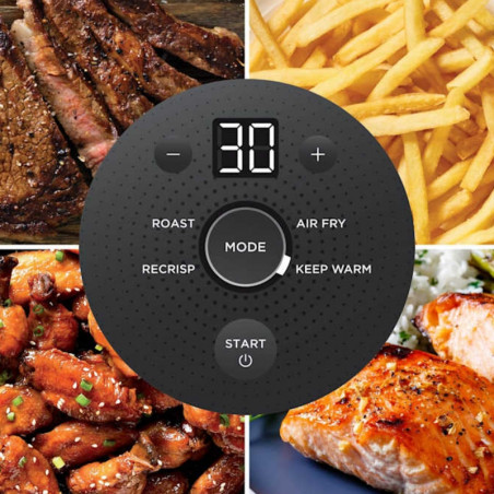 Friteuză cu aer cald 4-în-1 Ninja CRISPi FN102EU, 1700 W, 3,8 + 1,4 l, 70-185 °C, TempWare, plăci ceramice, fără PFAS, design portabil, alb