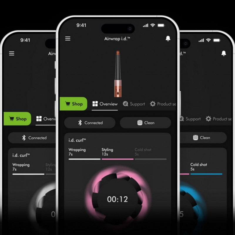 Ondulator de păr Dyson HS08 Airwrap i.d.™ Curly + Coily 142899-01 AmSi/PkCp, 1300 W, 13,5 l/s, Ondulare automată, Ionizare, 3 viteze, 3 niveluri de temperatură, Bluetooth, Mătase chihlimbarie/roz șampanie